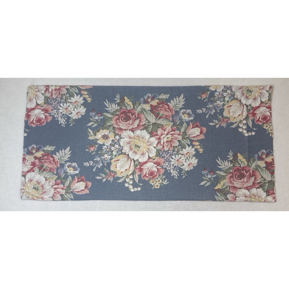 Vtg Ralph Lauren Kimberly Floral Blue King Pillowcase One Only Faded